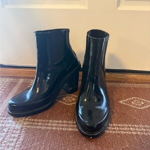 Hunter waterproof high heel boots